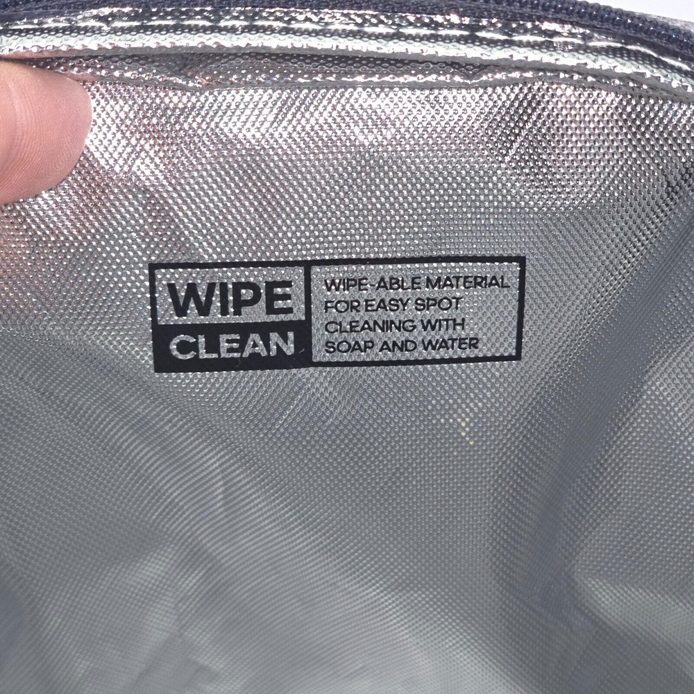 adidas Santiago‎ 2 Insulated Lunch Bag Gray Three Stripe Brand Full Zip Colorful - Picture 12 of 16